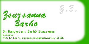 zsuzsanna barho business card