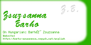 zsuzsanna barho business card